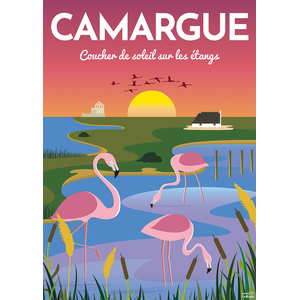 Puzzle 1000 pièces Nathan - Affiche de la Camargue / Louis l'Affiche pas cher