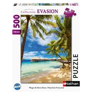 Puzzle 500 pièces Nathan Plage de Bora-Bora, Polynésie française TU pas cher