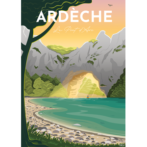 Puzzle Nathan Affiche de l'Ardèche Louis l'Affiche 1500 pièces TU pas cher