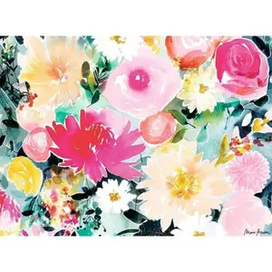 Nathan Puzzle Dahlias et roses Marie Boudon Collection Carte blanche 500 pièces pas cher