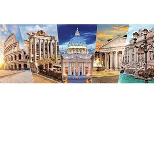 Nathan Ravensburger Puzzle 1000 pièces panoramique : Les monuments de Rome pas cher