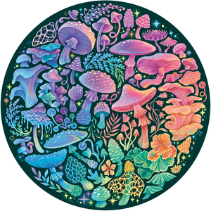 Comparateur de prix : Puzzle rond 500 pièces - Champignons Circle of Colors - Ravensburger