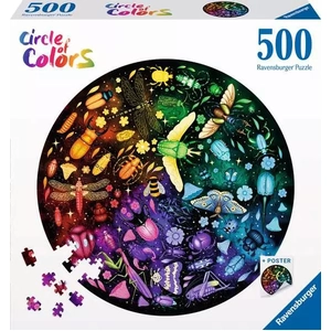 Comparateur de prix : Puzzle rond 500 pièces - Insectes Circle of Colors - Ravensburger