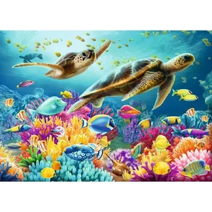 Ravensburger Puzzle 1000 pièces - Le monde sous-marin bleu pas cher
