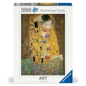 Comparateur de prix : Puzzle 1000 pièces Ravensburger Art collection Le baiser Gustav Klimt