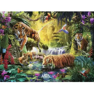 Comparateur de prix : Puzzle 1500 pièces Ravensburger Tigres au plan d'eau TU