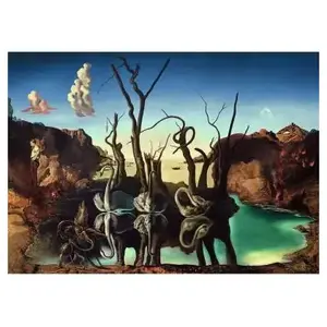 Ravensburger Verlag GmbH Puzzle 1000 pièces : Art collection : Cygnes se reflétant en éléphants, Salvador Dali pas cher