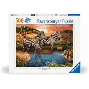 Zèbres au Point d'Eau 500 Pièces Ravensburger pas cher