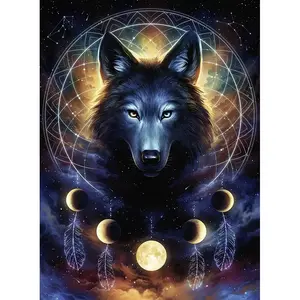 Ravensburger Puzzle 500 pièces phosphorescent : Star Line : Loup lumineux pas cher