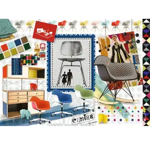 Ravensburger Puzzle 1000 pièces : Le design Spectrum par Eames pas cher