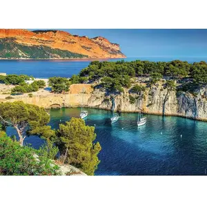 Nathan Puzzle 1000 pièces : La calanque de Port-Pin, Marseille pas cher