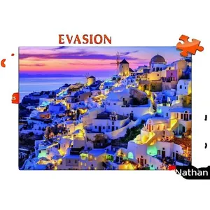 Nathan Puzzle 1500 pièces : Coucher de soleil sur Santorin pas cher