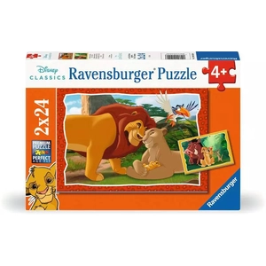 Puzzles 2 x 24 pièces Ravensburger Le Roi Lion Disney Animal Friends