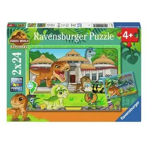 Ravensburger Puzzles 2x24 pièces - Vivre en terre sauvage / Jurassic World Explorers pas cher