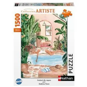 Ravensburger Puzzle 1500 pièces : Collection Artiste - Instant de repos pas cher