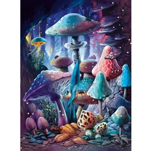 Ravensburger Puzzle 500 pièces phosphorescent : Champignons pas cher