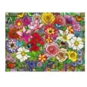 Ravensburger Puzzle 100 pièces : Fleurs en vitrail pas cher