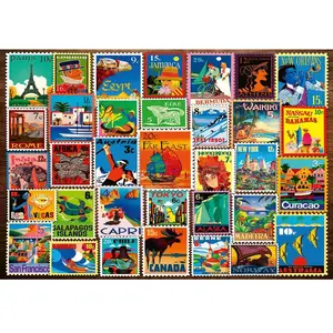 Ravensburger Puzzle 200 pièces : Timbres du monde entier pas cher