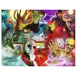 Ravensburger Puzzle 2000 pièces : Les monstres d'Universal pas cher