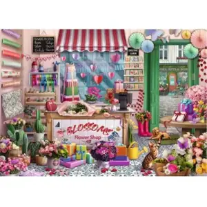 Puzzle Adulte de 1000 pièces - Le Petit Magasin de Fleurs