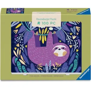 Puzzle 100 pièces : Paresseux violet Ravensburger-12002040 pas cher
