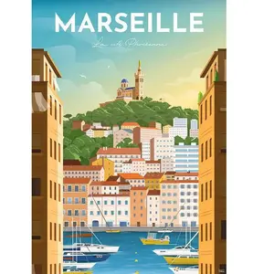 Nathan Puzzle 1000 pièces : Affiche de Marseille - Collection Régions ... pas cher