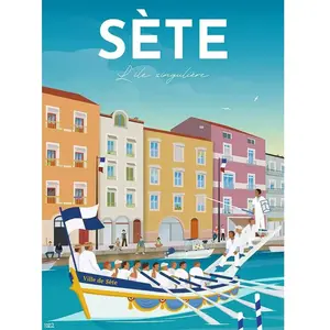 Nathan Puzzle 500 pièces : Affiche de Sète - Collection Régions de France pas cher