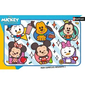 Nathan Puzzle 15 pièces : Des amis pour la vie - Disney Mickey pas cher