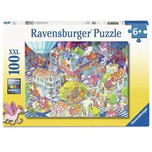Puzzle 100 XXL pièces : Pagaille à Chaosville Ravensburger-12004262 pas cher