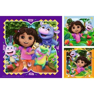 Ravensburger Puzzle 3 x 49 pièces : Dora - Prêt pour l'exploration ? pas cher
