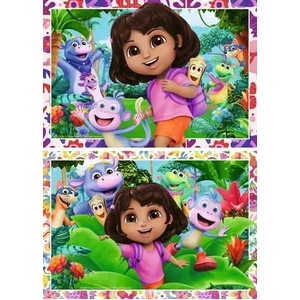 Ravensburger Puzzle 2 x 24 pièces : L'univers de Dora l'exploratrice ! pas cher
