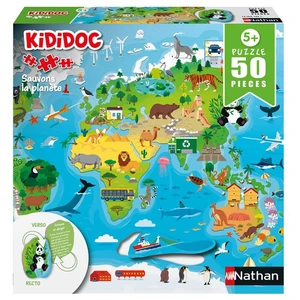 Puzzle 50 pièces Nathan Kididoc Planète pas cher