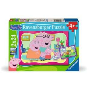 Ravensburger Puzzle 2 x 24 pièces : Peppa Pig - Nouvelles aventures ! pas cher