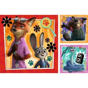 Puzzles 3 x 49 pièces Ravensburger Disney Zootopie pas cher