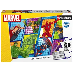 Ravensburger Nathan Puzzle 60 pièces : Les Avengers contre les mechants - Marvel Avengers pas cher