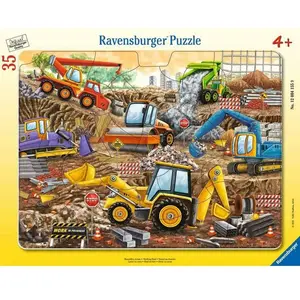 Ravensburger Puzzle cadre 35 pièces : Travaux sur le chantier pas cher