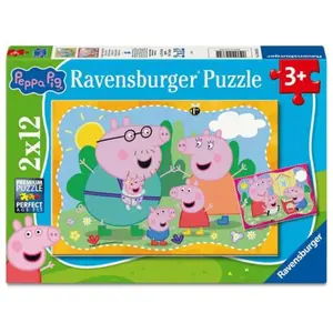 Ravensburger Kinderpuzzle 2x24 Teile - Peppa Wutz - Gute Nacht, Peppa!