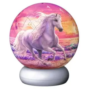 Ravensburger Puzzle 3D Ball 72 pièces Illuminé : Chevaux à la plage pas cher