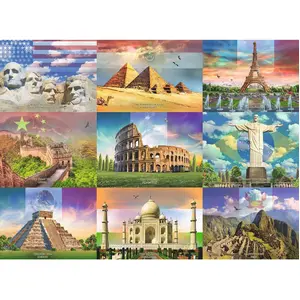 Puzzle 200 pièces XXL : Les monuments du monde Ravensburger-13290 pas cher