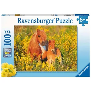 Ravensburger Puzzle enfants Poneys Shetland - 100 pièces XXL pas cher