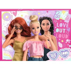 Comparateur de prix : Puzzle de 100 pièces XXL Toujours voir le bon côté / Barbie Ravensburger TU