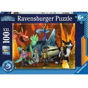 Puzzle Ravensburger Dresseurs de dragon les neuf royaumes 100 pièces XXL pas cher