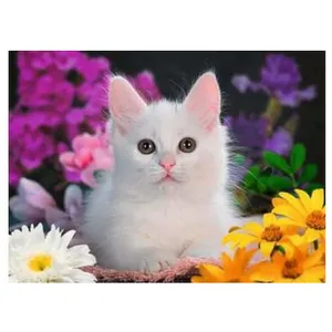 Ravensburger Puzzle 100 pièces XXL : Chat à paillettes (Collection Paillettes) pas cher