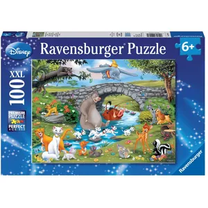 Puzzle 100 pièces XXL Ravensburger La famille d'Animal Friends Disney pas cher
