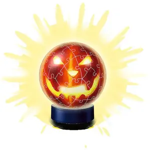 Puzzle Ball 3D 72 pièces illuminé : Citrouille d'Halloween