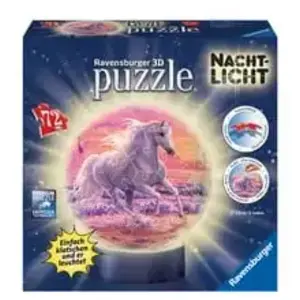 Comparateur de prix : Ravensburger Puzzle 3D - Puzzle Ball 3D avec LED - Cheval sur la Plage