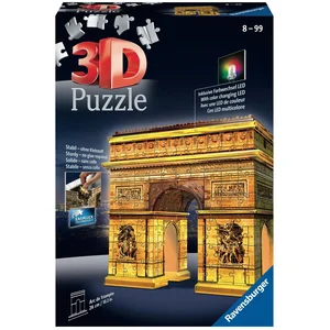 Comparateur de prix : Puzzle 3D Ravensburger Arc de Triomphe Illuminé 216 pièces