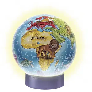 Ravensburger - Puzzle 3D Globe Mappemonde avec Led - 72 pièces