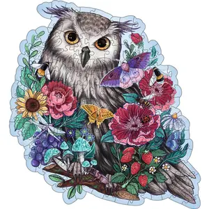 Comparateur de prix : Ravensburger - Puzzle en bois - Forme - 150 pcs - Hibou floral