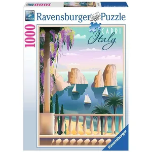 Puzzle 1000 p - Carte postale de Capri - Ravensburger Puzzle - 00017615 pas cher